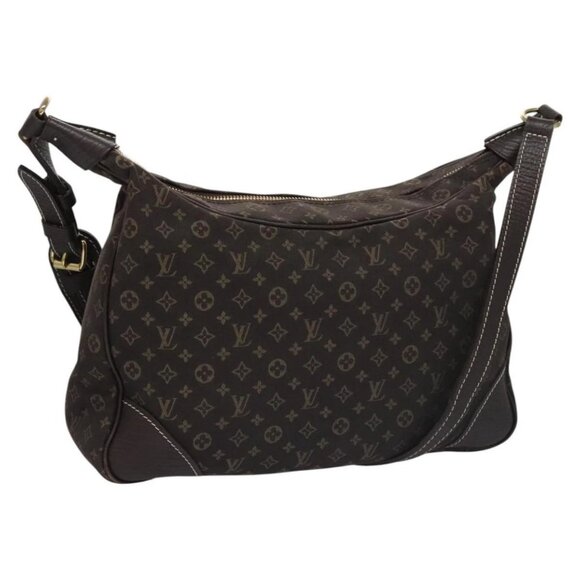 LOUIS VUITTON Monogram Mini Lin Boulogne Shoulder Bag Ebene M95225 Auth SW059V - Picture 1 of 16